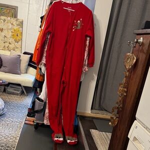 Nick & Nora Red Reindeer Pajama Onesie